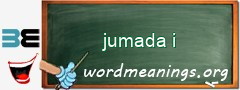 WordMeaning blackboard for jumada i